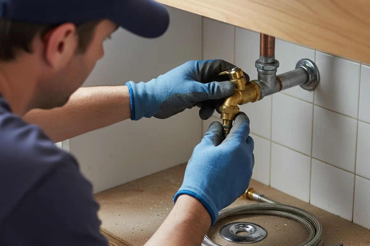 Shutoff valve and fitting work during Faucet and Fixture Repair in North Branch
